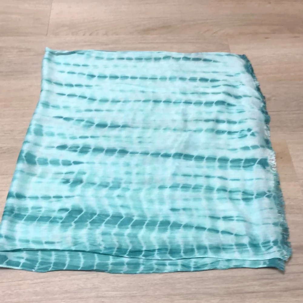 Aqua Tie Dye look Shawl